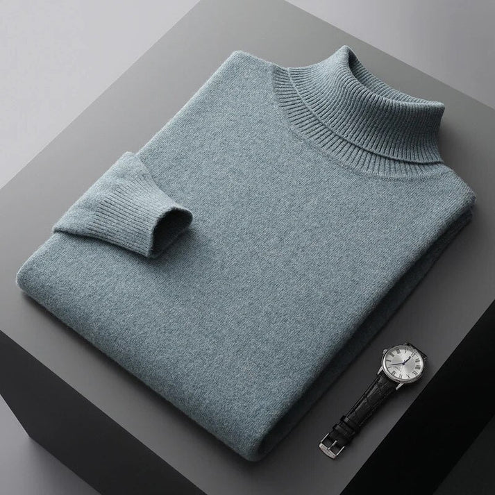 Men's Sweater With Ribbed Turtleneck | Knit