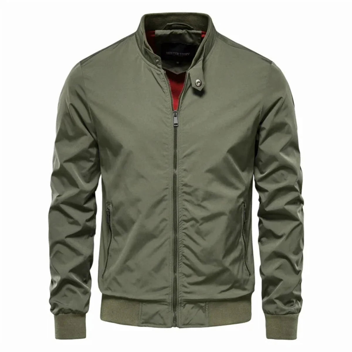 Men's Summer Bomber Jacket With Stand Collar