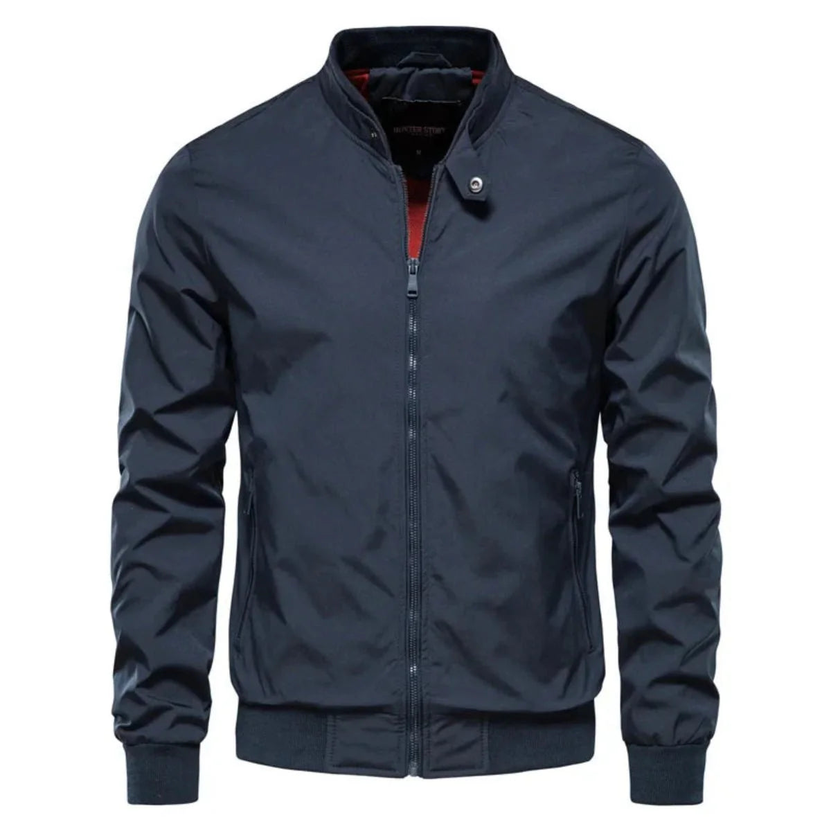 Men's Summer Bomber Jacket With Stand Collar