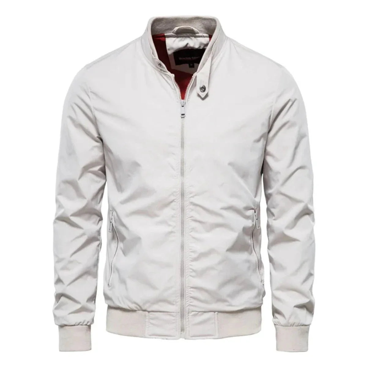 Men's Summer Bomber Jacket With Stand Collar