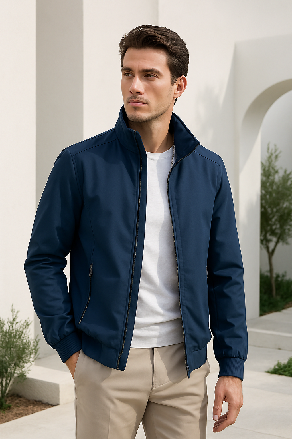 Lightweight Men's Summer Jacket with Wind-Resistant