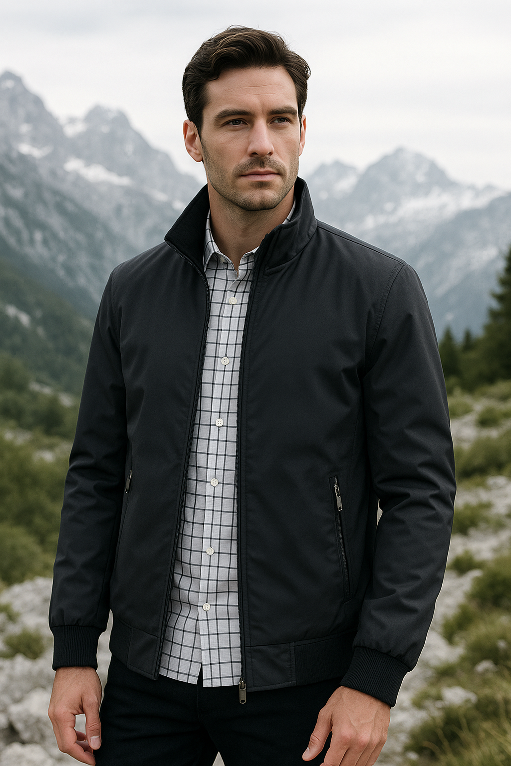 Lightweight Men's Summer Jacket with Wind-Resistant