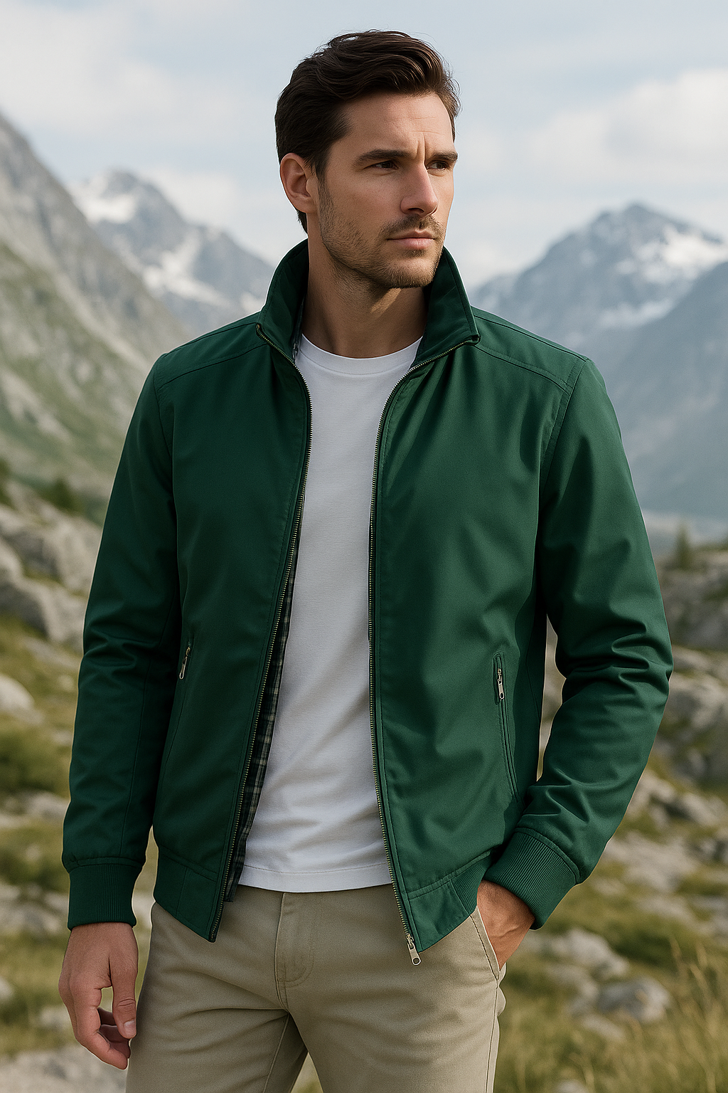 Lightweight Men's Summer Jacket with Wind-Resistant