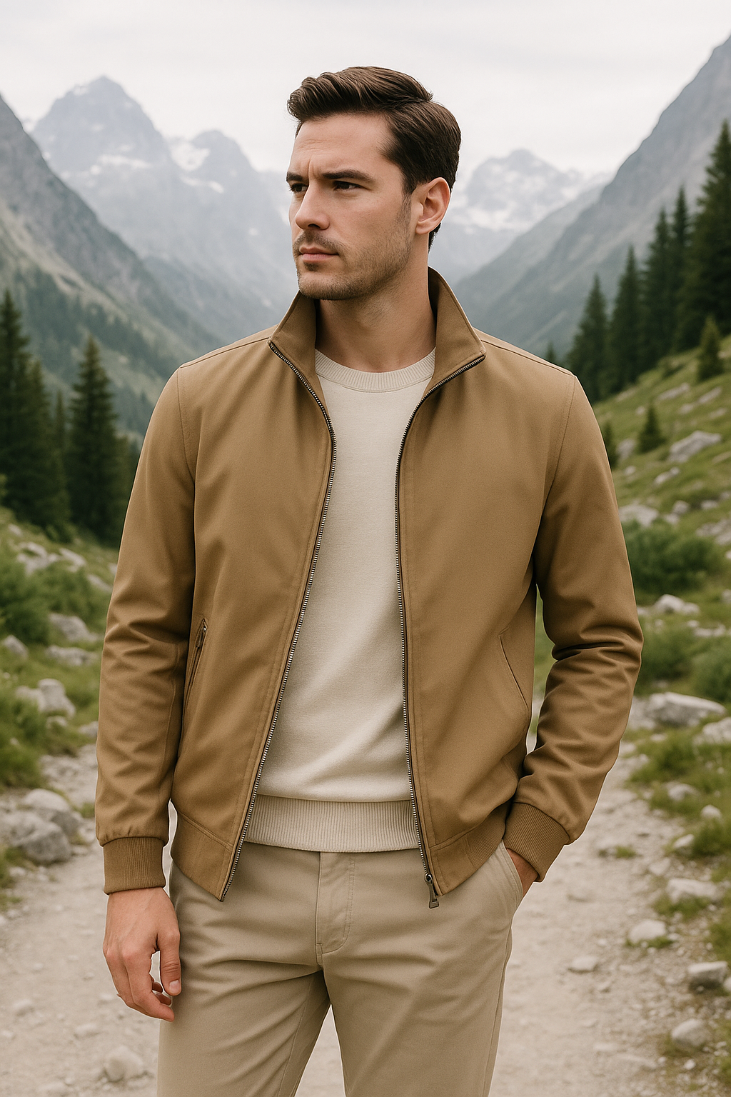 Lightweight Men's Summer Jacket with Wind-Resistant