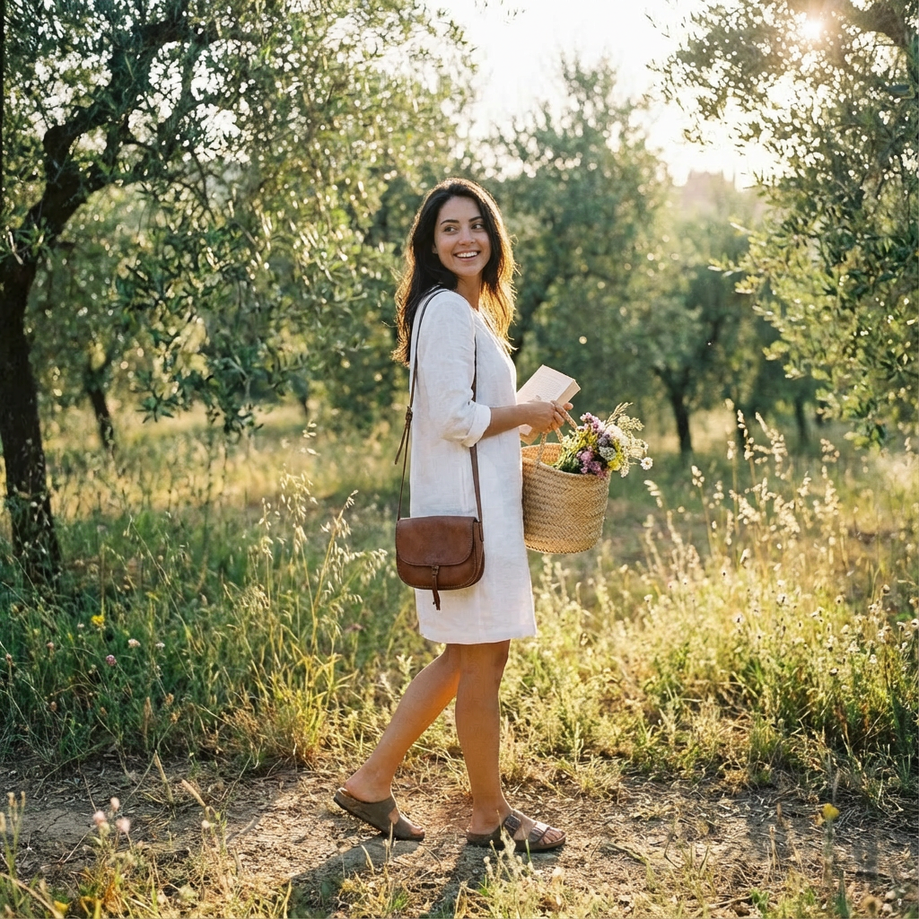 Lily | Women's Shift Dress With Notch Neckline And Three-Quarter Sleeves | Classic