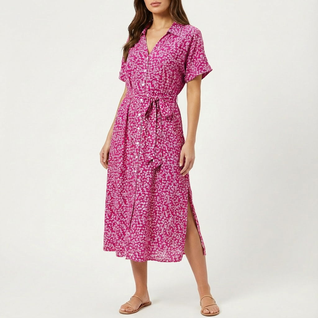 Lisa | Women's Belted Midi Dress