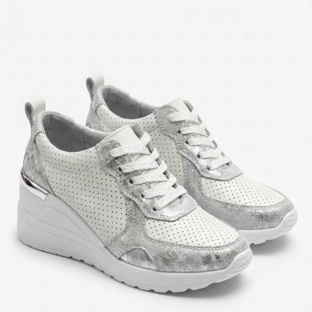 Lisa | Women's Wedge Lace-Up Platform Sneakers