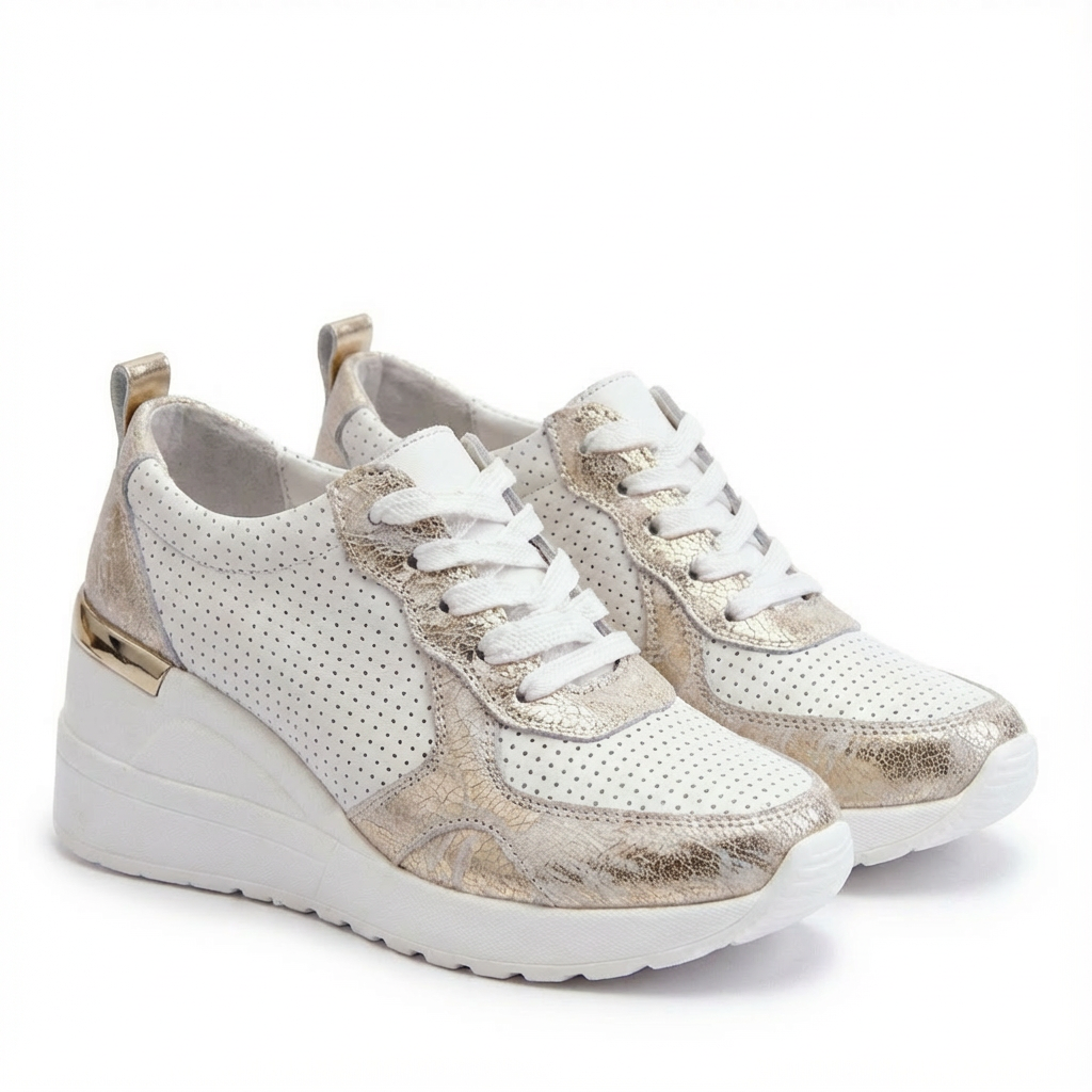 Lisa | Women's Wedge Lace-Up Platform Sneakers