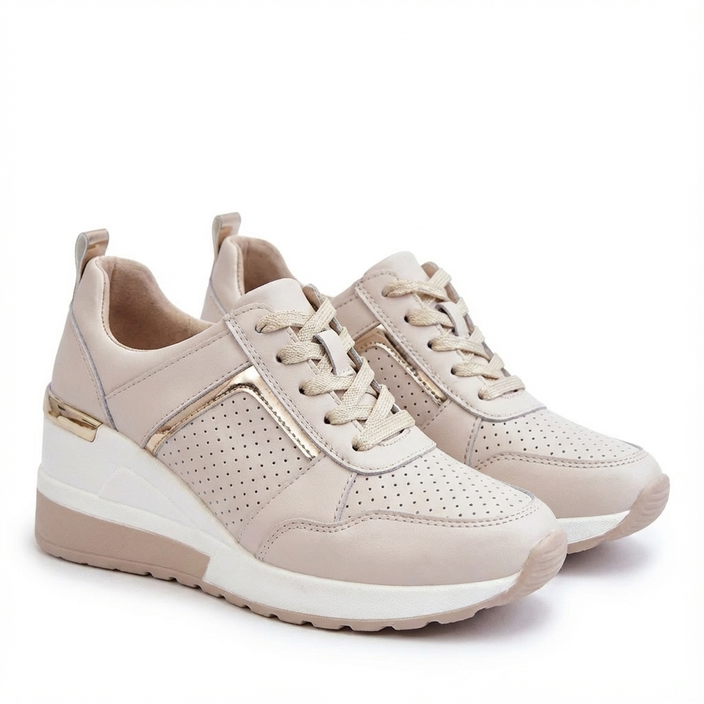 Lisa | Women's Wedge Lace-Up Platform Sneakers