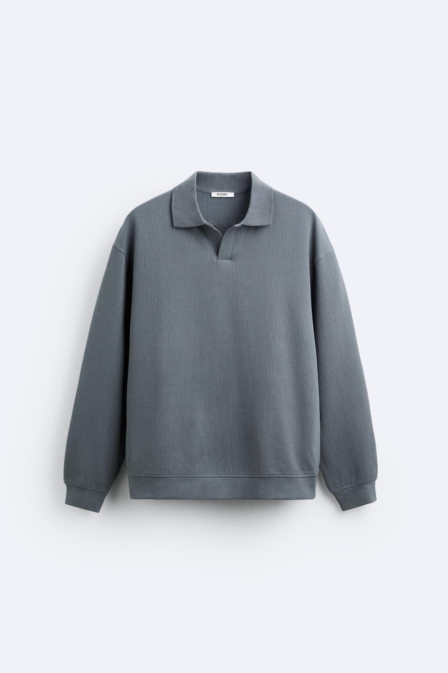 Men's Old Money Long Sleeve Cotton Polo Shirt