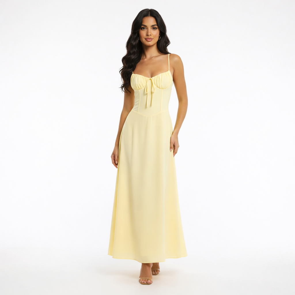 Maisie | Women's Maxi Dress With Sweetheart Neckline And Ruched Bodice | Romantic