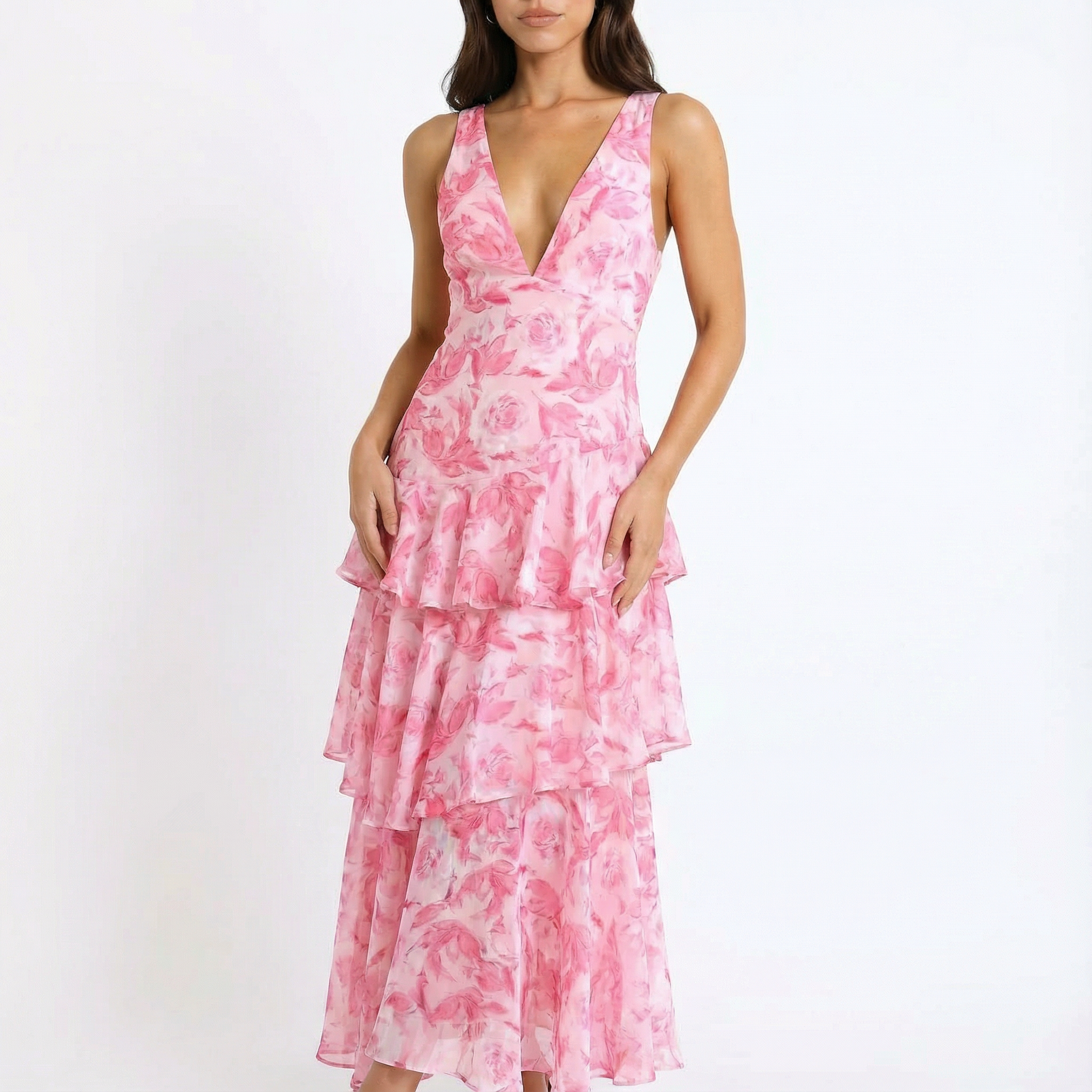 Margaret | Women's Ruffle Skirt Maxi Dress
