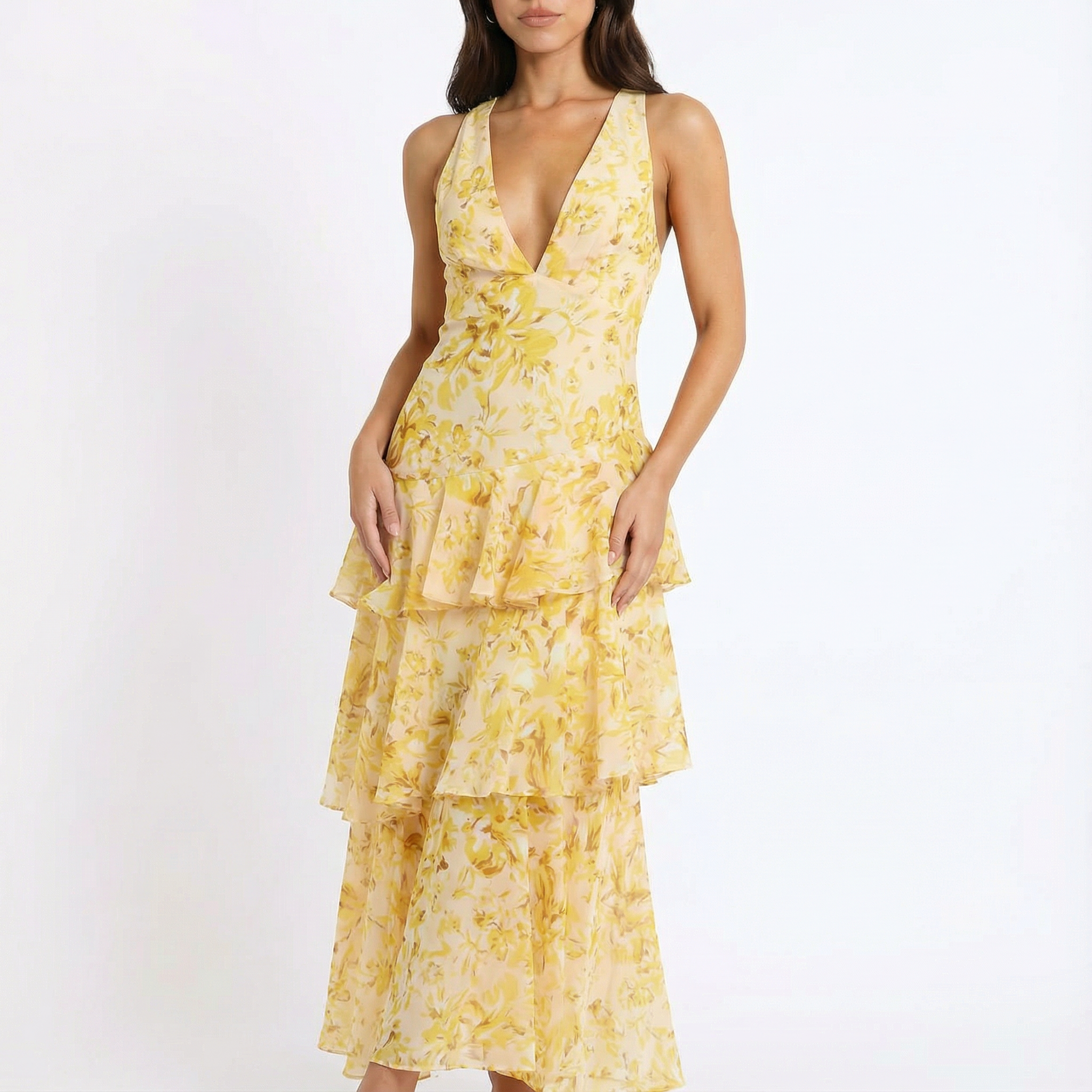 Margaret | Women's Ruffle Skirt Maxi Dress