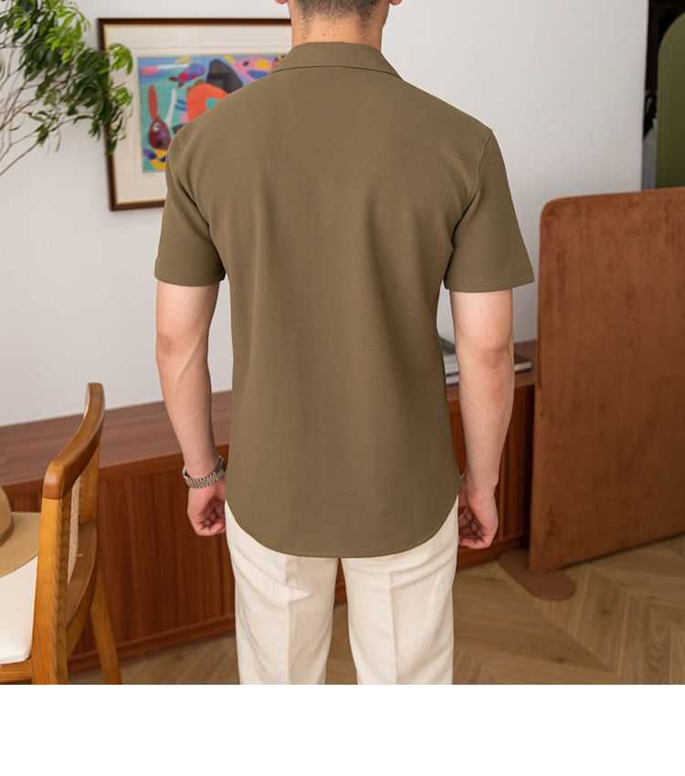 Men’s Lightweight Cotton Blend Summer Button Shirt