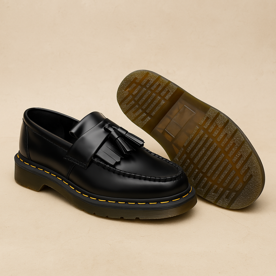 Men's Brown Leather Loafers with Tassel Detail – Comfortable Slip-On Loafer Shoes for Casual and Formal Wear