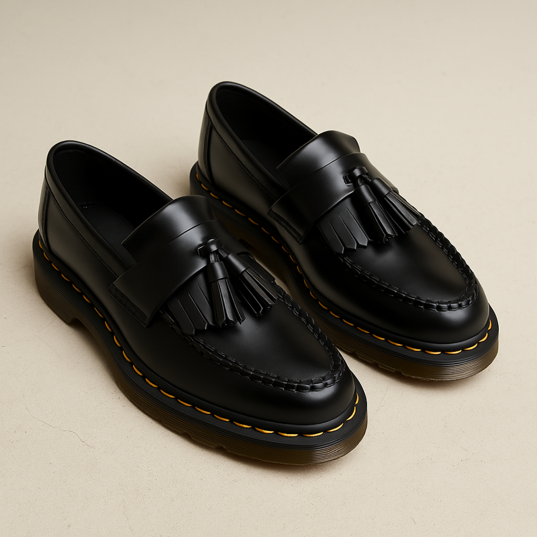 Men's Brown Leather Loafers with Tassel Detail – Comfortable Slip-On Loafer Shoes for Casual and Formal Wear
