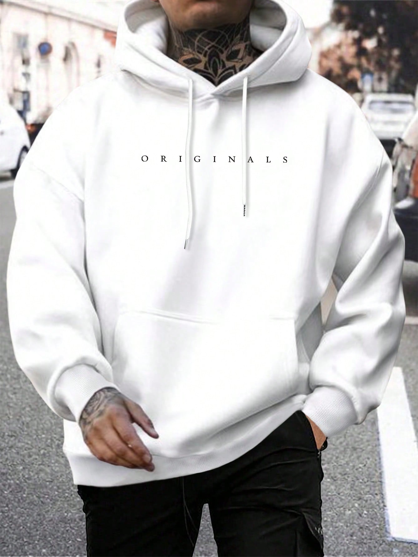 Men's Hoodie With Letter Print | Oversize