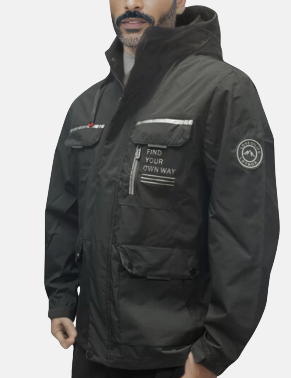 Men's Jacket With Dual Chest Pockets | Waterproof