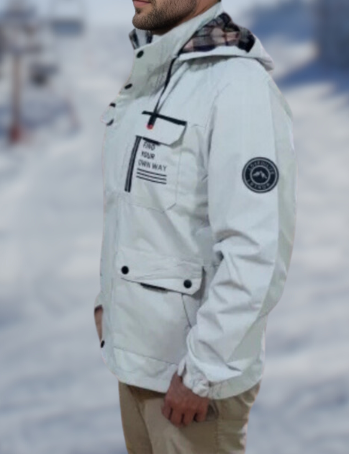 Men's Jacket With Dual Chest Pockets | Waterproof