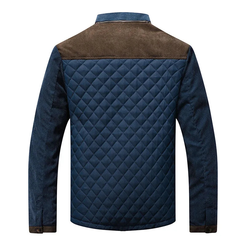 Men’s Quilted Jacket with Striped Lining | Winter