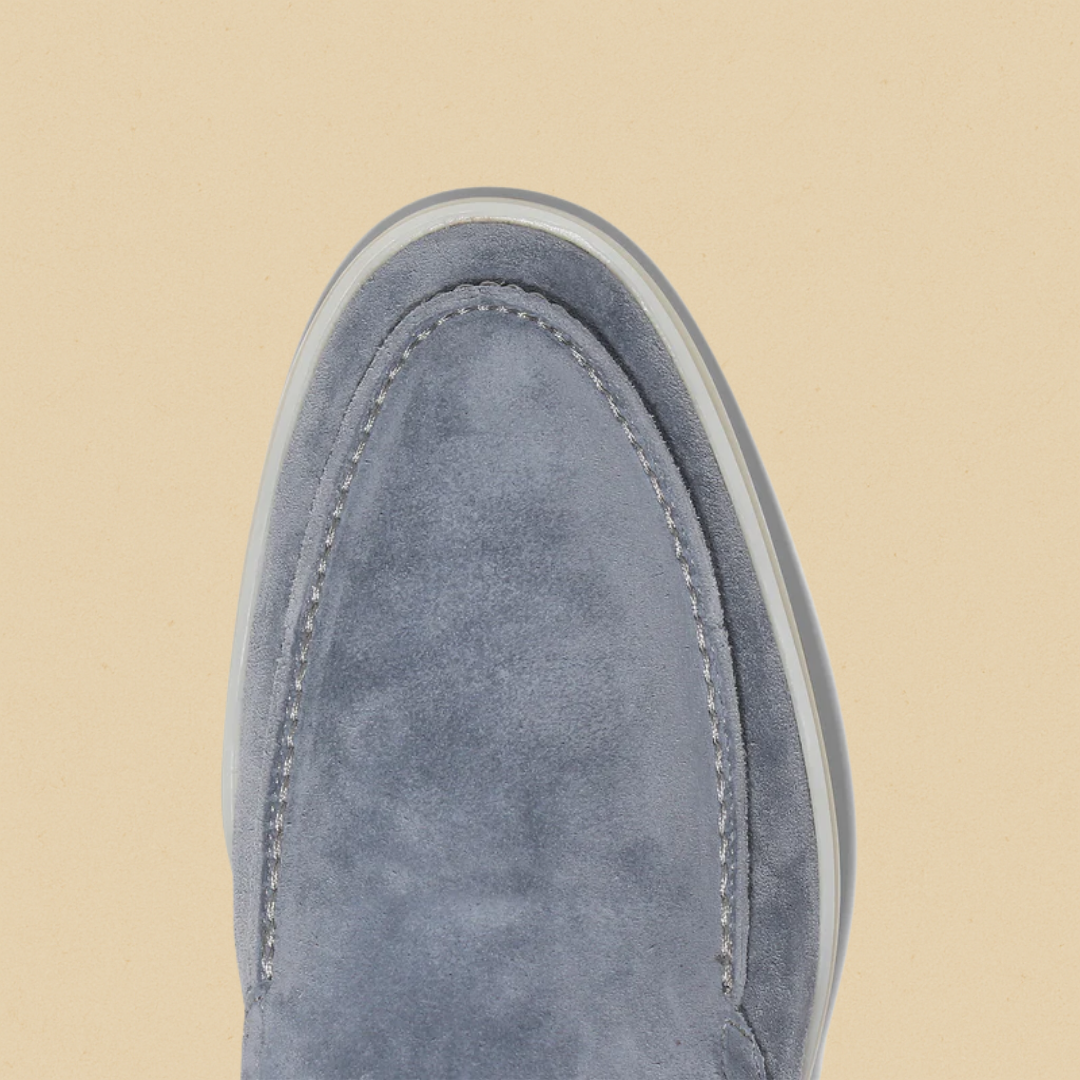 Men's Suede Loafers with Lightweight Rubber Sole – Stylish Slip-On Brown Loafer Shoes for Comfort and Style