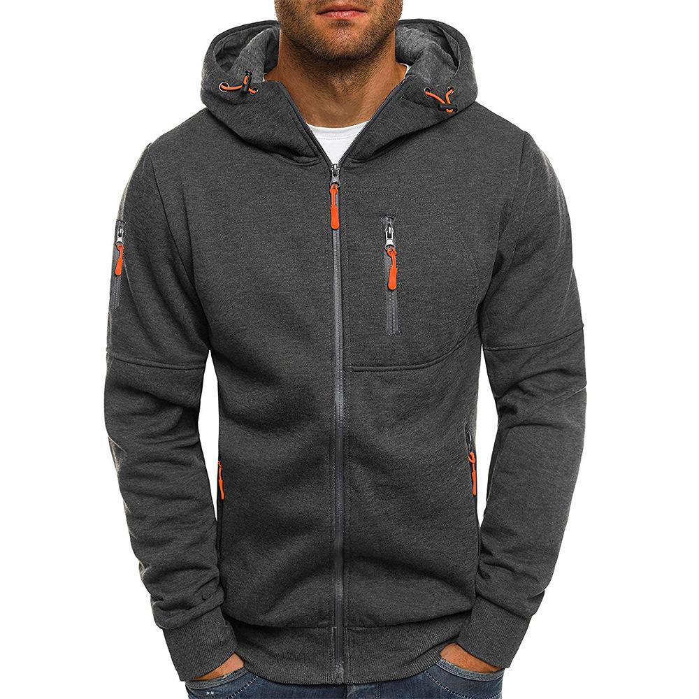 Men’s Zip Hoodie With Drawstring Hood | Sport Look