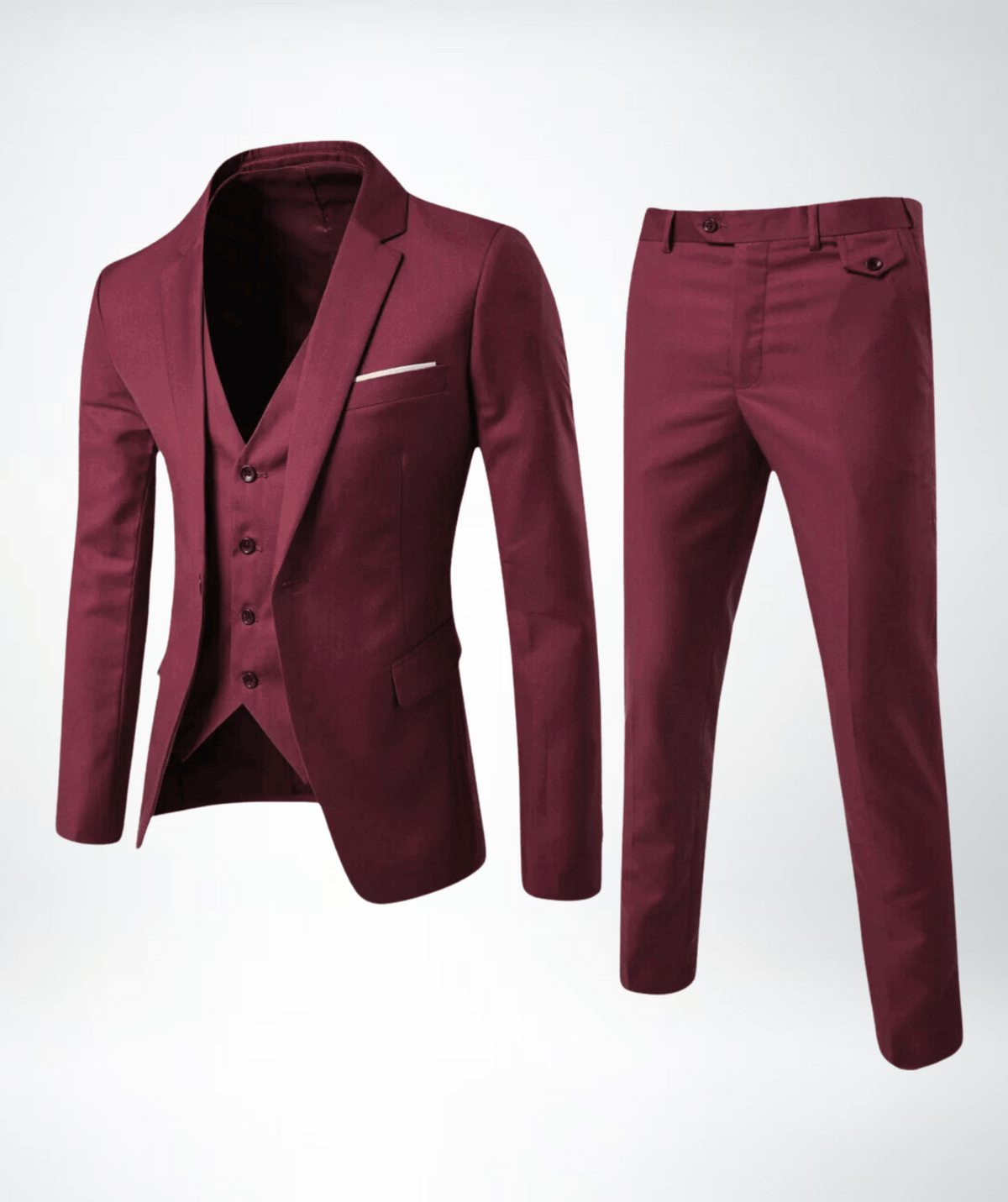 Men's Slim-fit Three-piece Suit Set