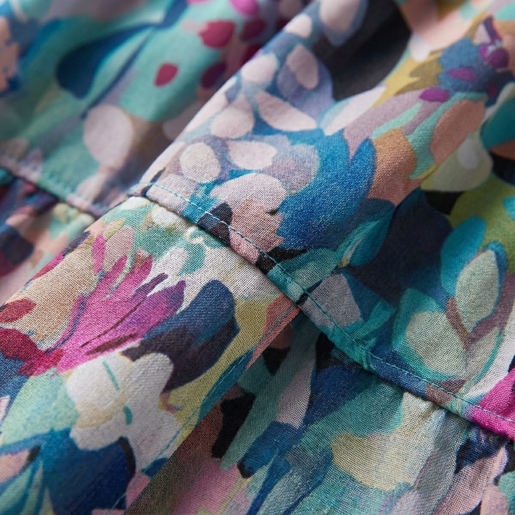 Nina | Women's V-Neck Floral Midi Dress