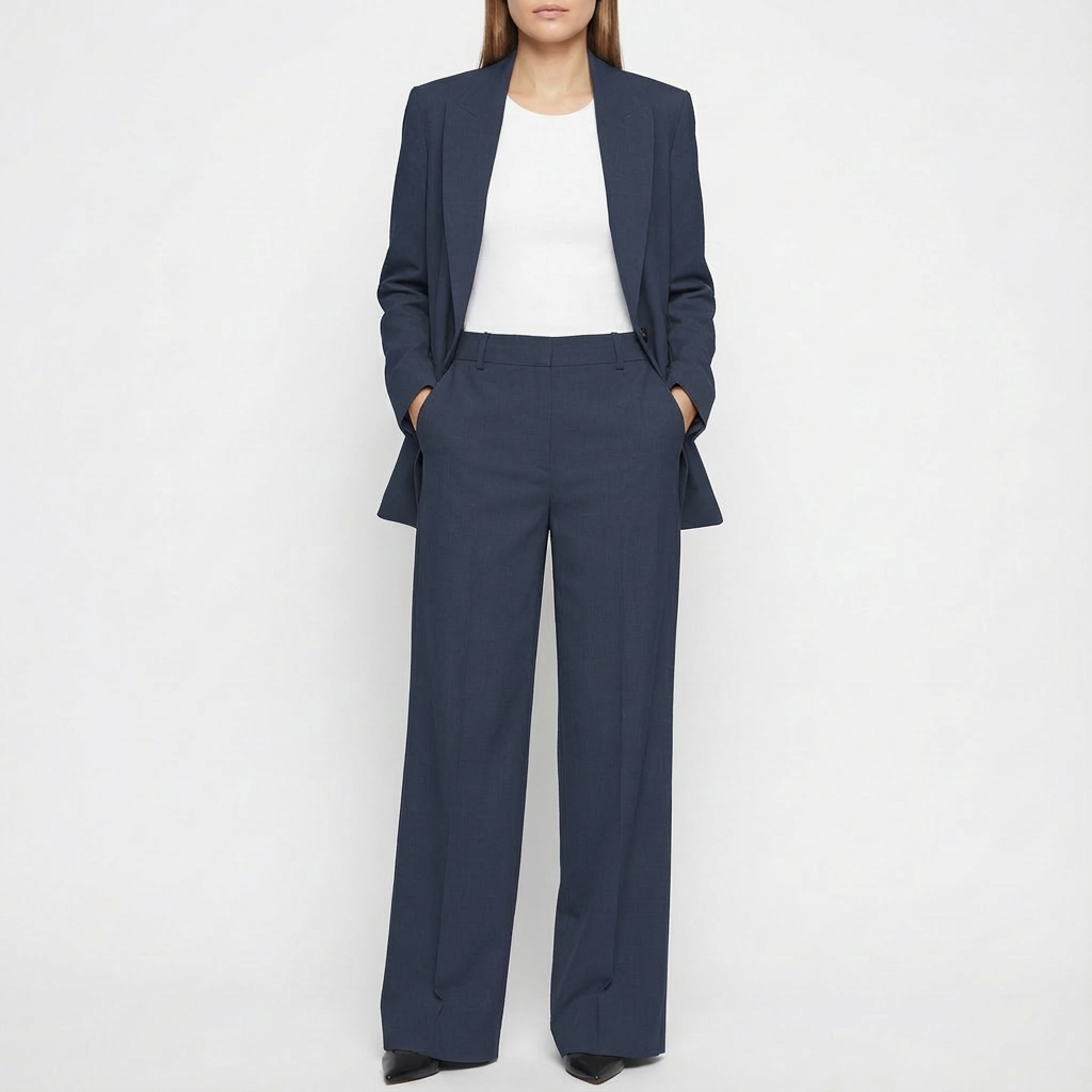 Nina | Women's Wide Leg Pant Suit Two-Piece Set