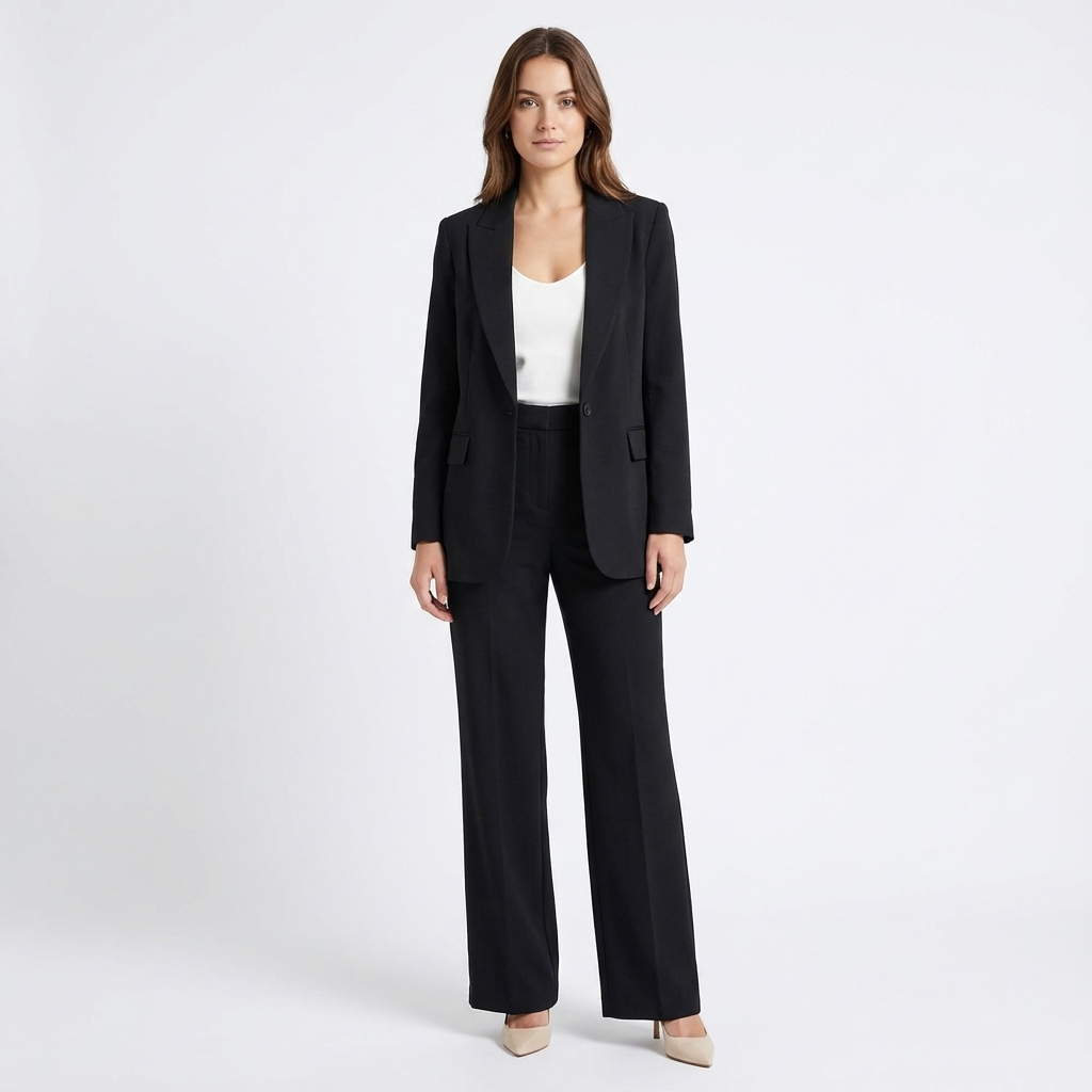 Nina | Women's Wide Leg Pant Suit Two-Piece Set