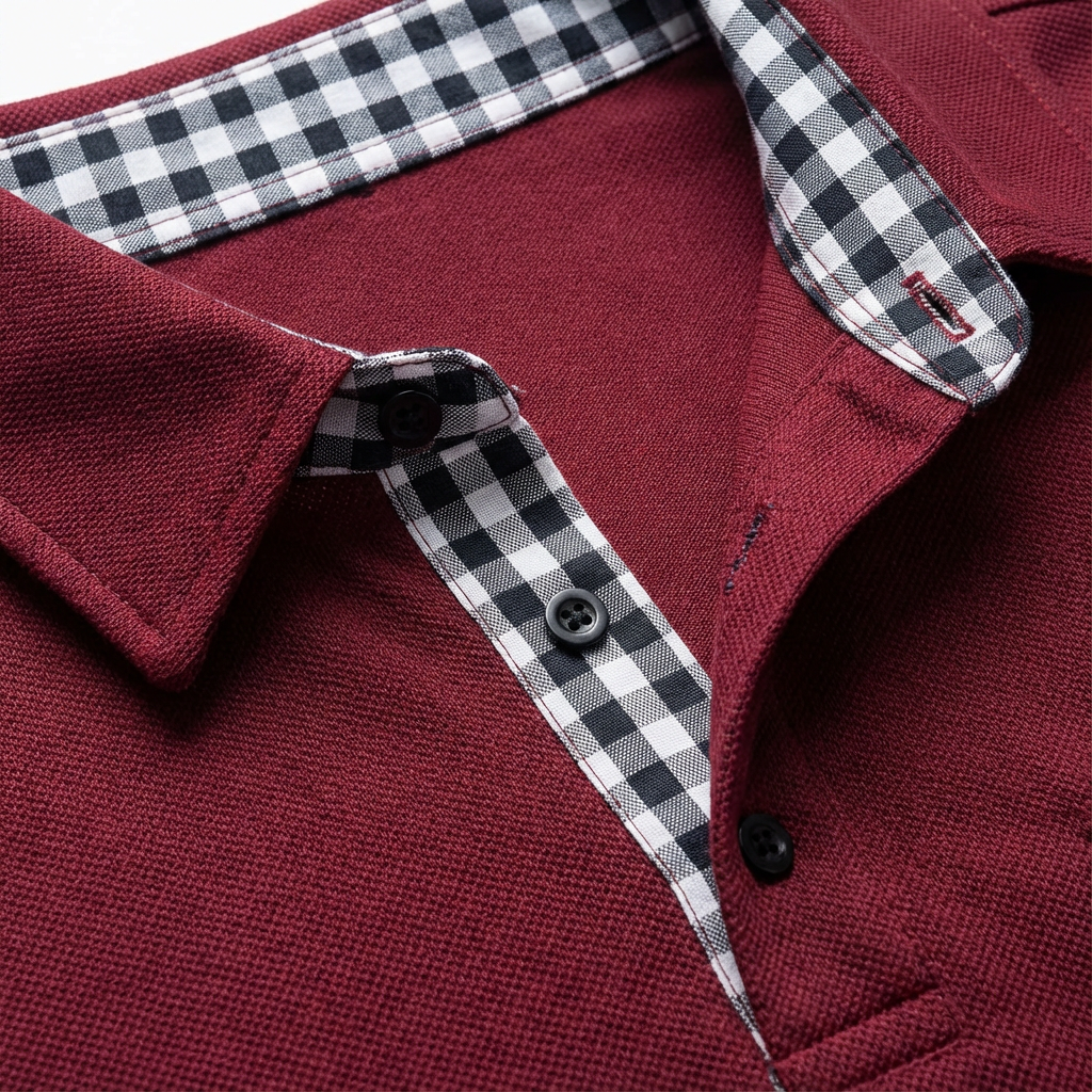 Oliver | Men's Polo Shirt With Contrast Collar And Long Sleeves | Smart-Casual