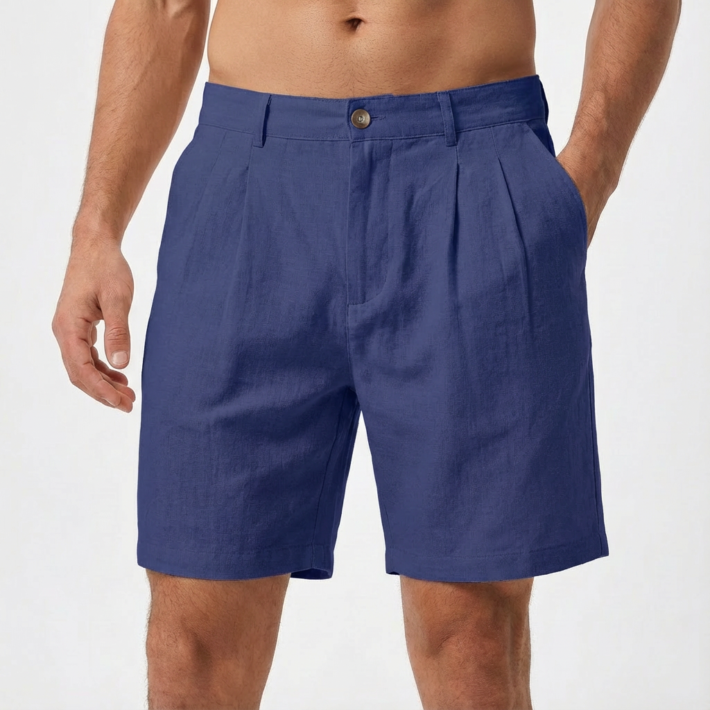 Oliver | Men's Tailored Shorts With Front Pockets And Pleated Waist | Refined