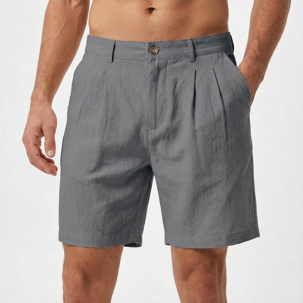 Oliver | Men's Tailored Shorts With Front Pockets And Pleated Waist | Refined