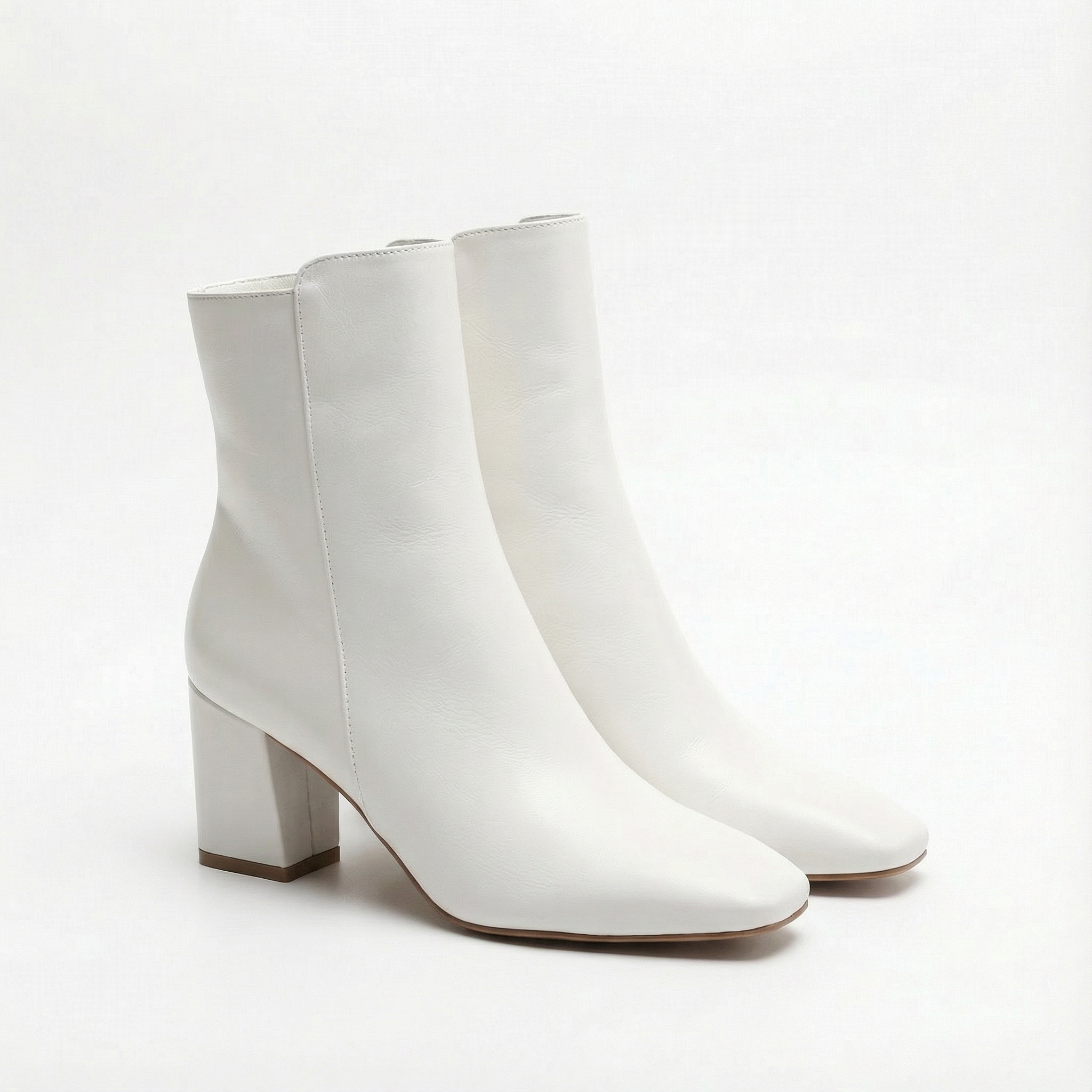 Olivia | Women's Ankle Boots With Block Heel And Square Toe | Elegant