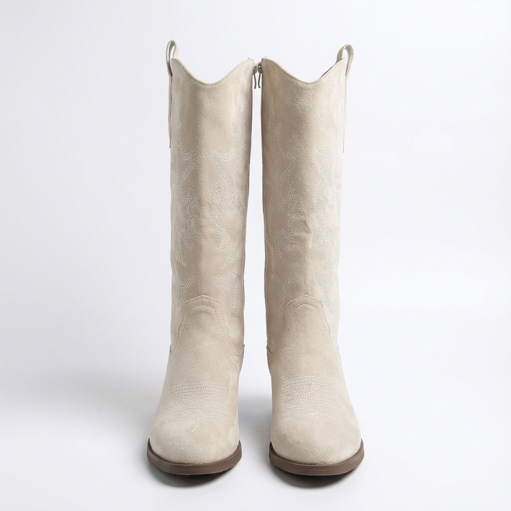 Olivia | Women's Cowboy Boots With Embroidered Detail And V-Notch Topline | Classic