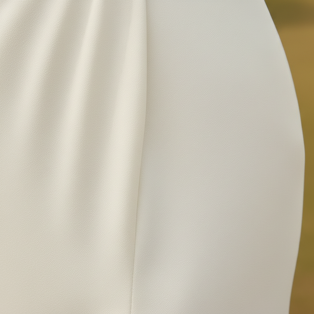Olivia | Women's White Maxi Dress With Bishop Sleeves And Side Slit | Timeless