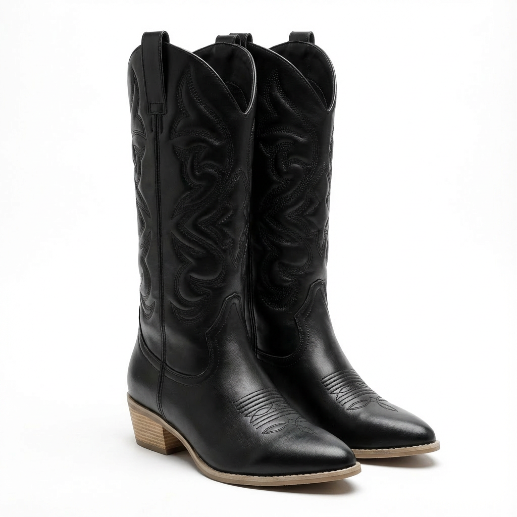 Olivia | Women's Western Boots With Metallic Shine And Pointed Toe | Glamorous