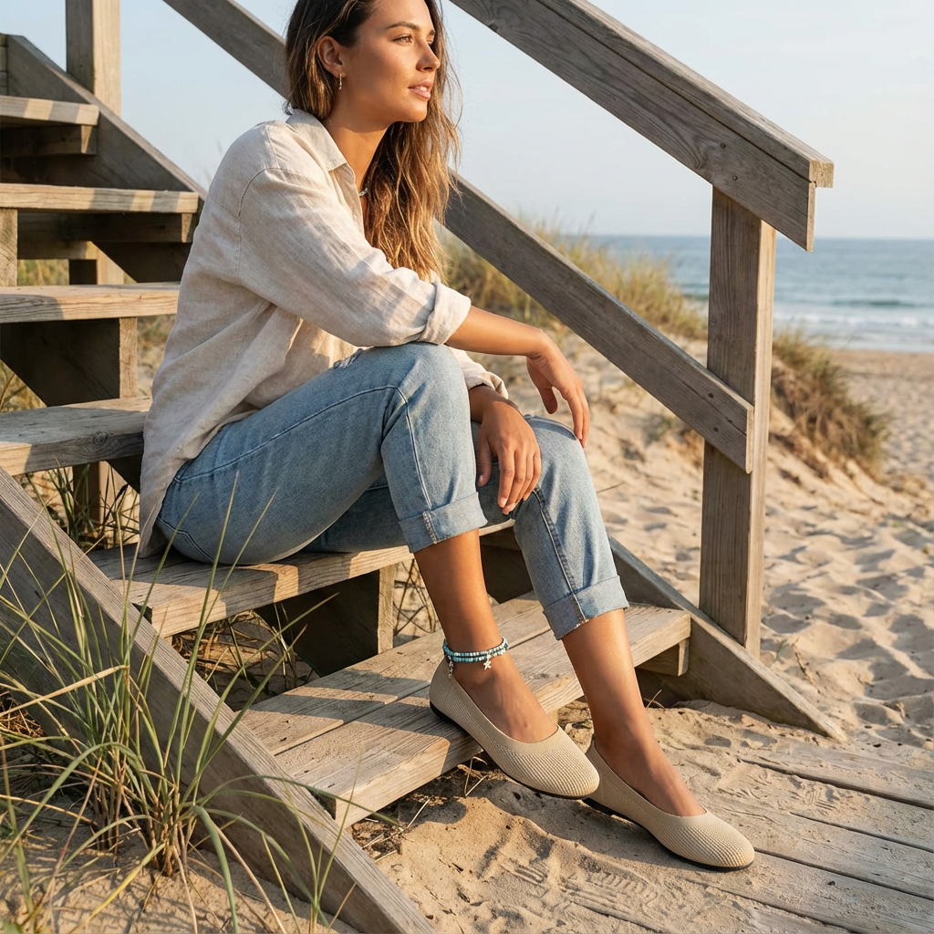 Phyllis | Women's Slip-On Knit Ballet Flats