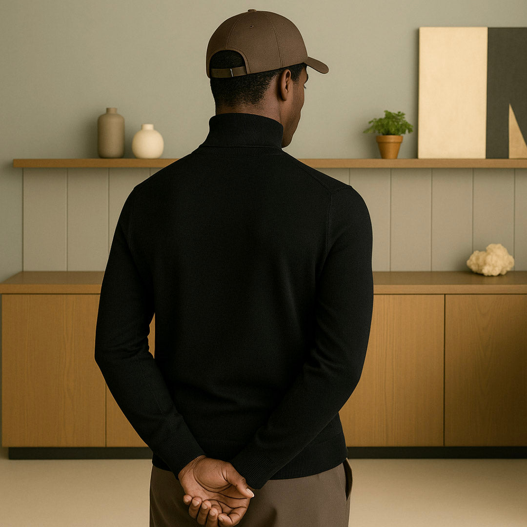 Premium Cashmere Turtleneck Sweater for Men – Soft, Lightweight, Classic Fit, Versatile Layering