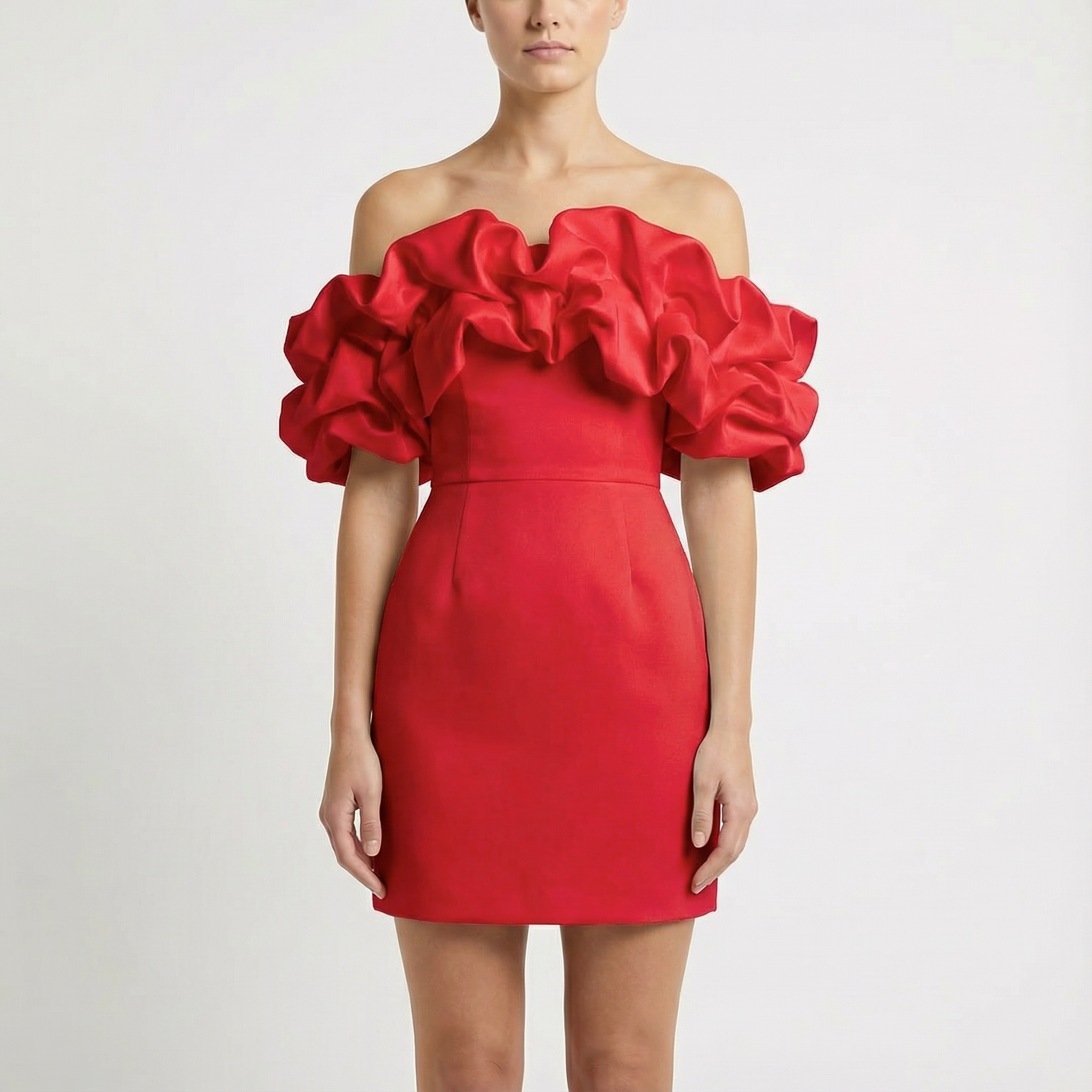 Rosie | Women's Off-Shoulder Mini Dress With Dramatic Ruffles | Elegant