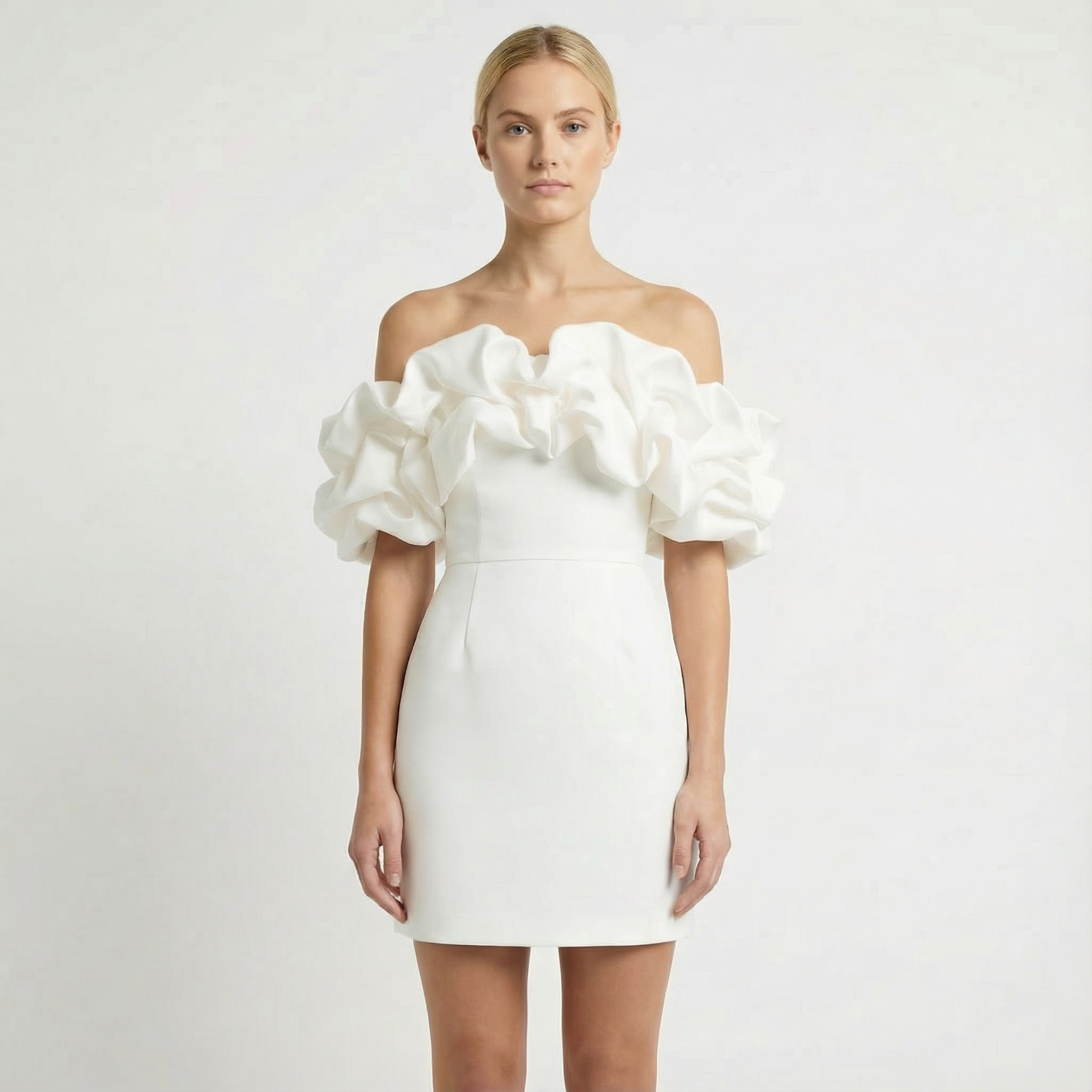 Rosie | Women's Off-Shoulder Mini Dress With Dramatic Ruffles | Elegant