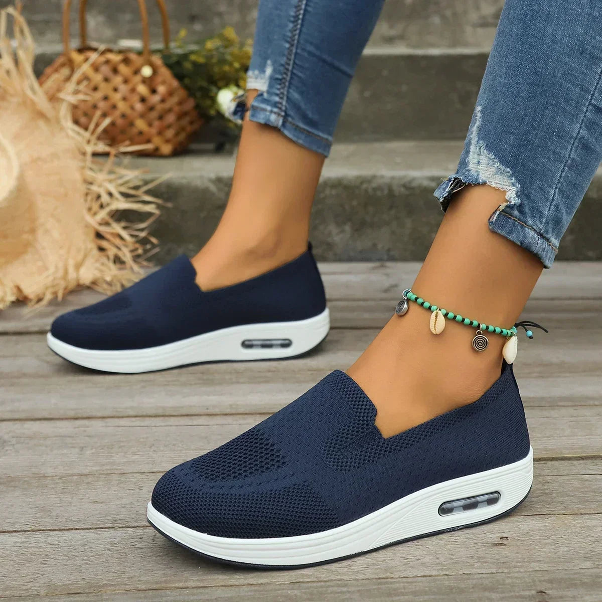 Women's Orthopedic Slip-on Walking Shoes With Cushioned Sole