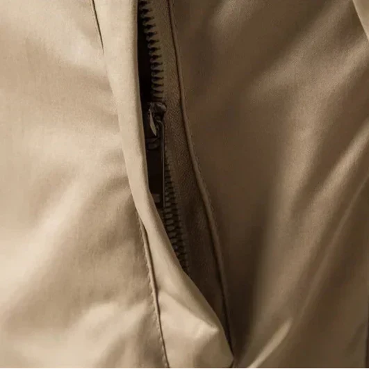 Men's Lightweight Zip-up Bomber Jacket With Ribbed Trim