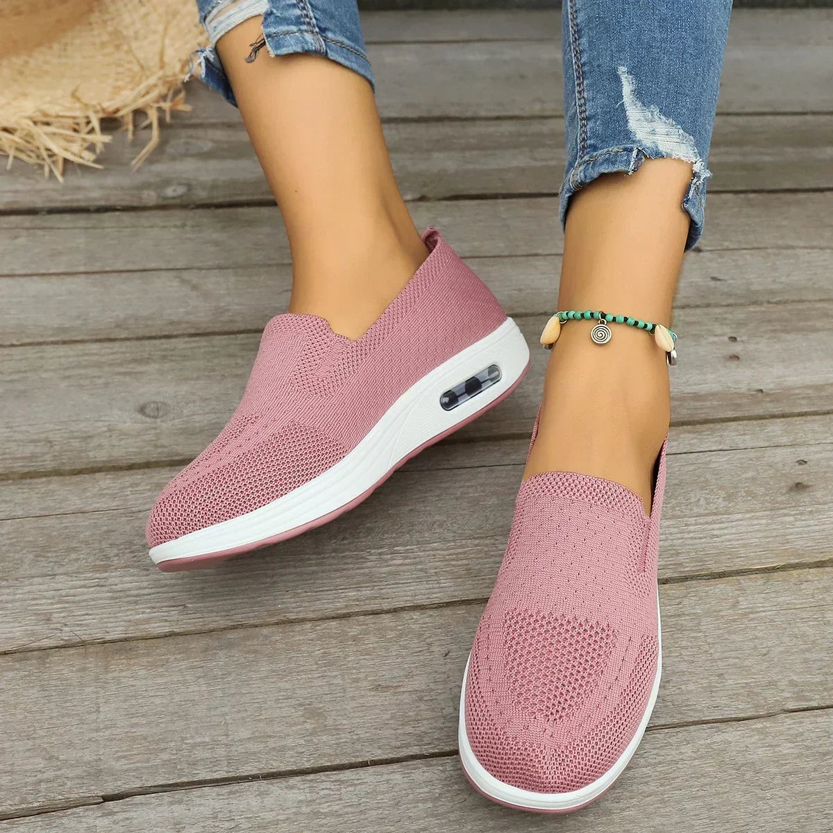 Women's Orthopedic Slip-on Walking Shoes With Cushioned Sole