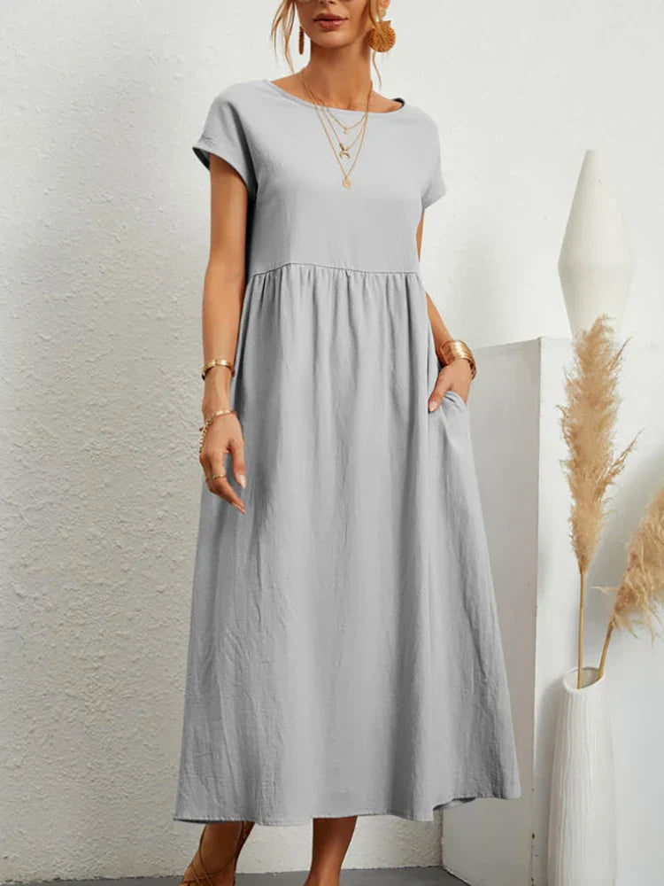 Women's Casual Summer V-neck Top With Short Sleeves