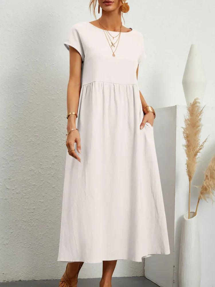 Women's Casual Summer V-neck Top With Short Sleeves
