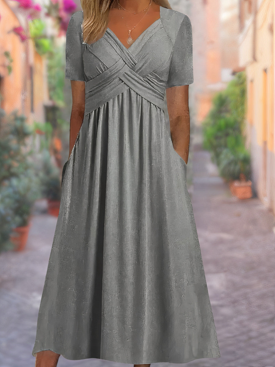 Women's Summer Maxi Dress With V-neck
