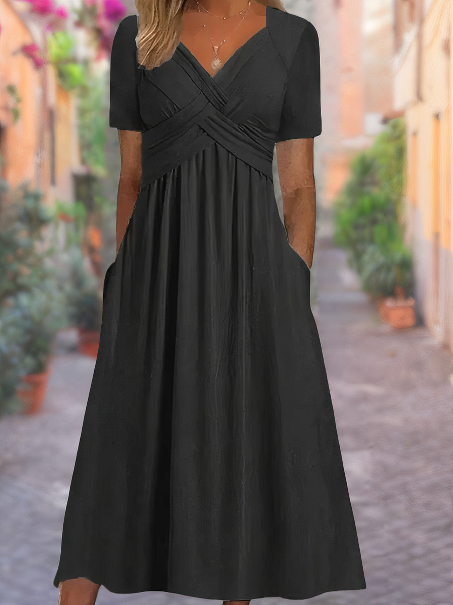 Women's Summer Maxi Dress With V-neck