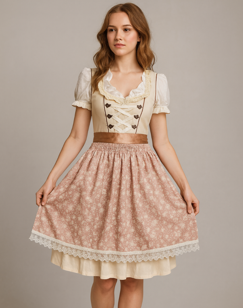 Cotton-Blend Boho Midi Dress