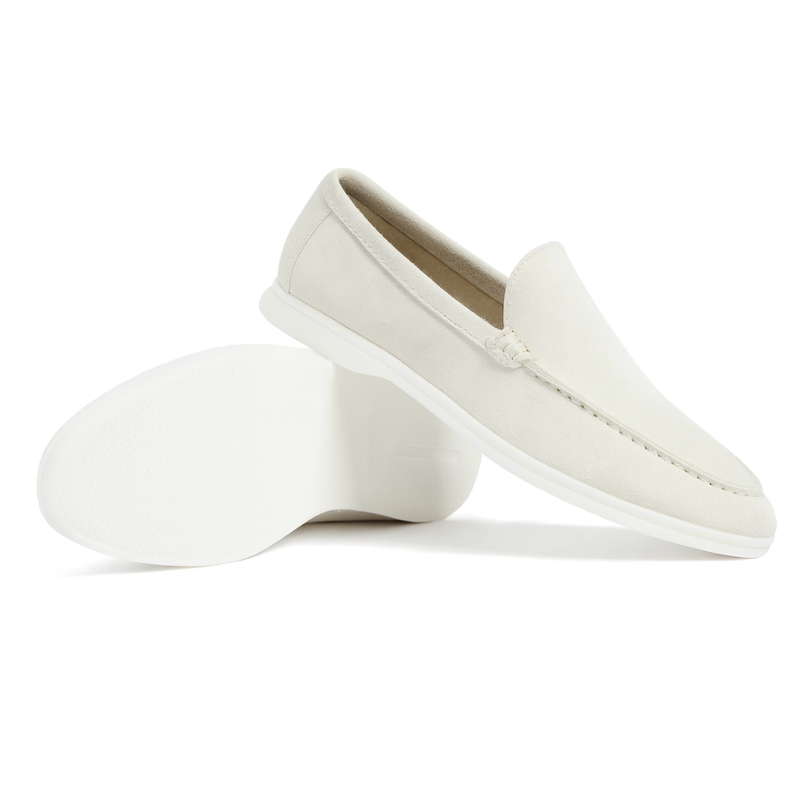 MEN'S SUEDE LOAFERS WITH LOW HEEL